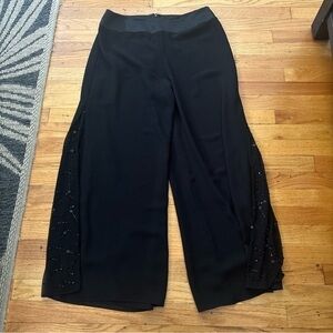 JS Collection Wide Leg Beaded Pants Size 14p